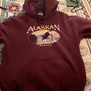 Alaskan brewery hoodie burgundy